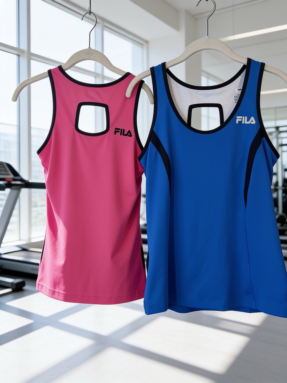 Set of 2 Fila Athletic Tank Tops -Pink & Blue